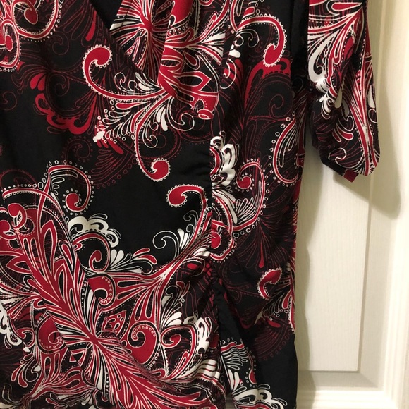 Style & Co 3/4 Sleeve Wrap Top 2X - Picture 6 of 8